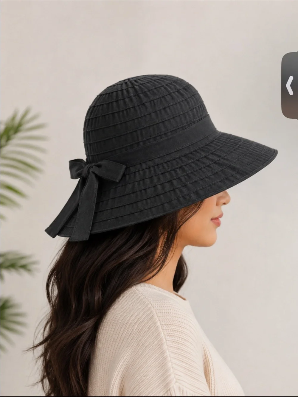 038. NWOT. Scala Wide Brim Sun Hat Black